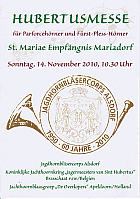 Programm zum 60-jährigen Jubiläum des Jagdhornbläsercorps Alsdorf